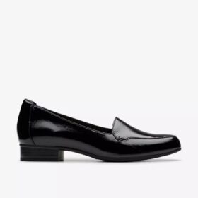 Zapatillas slip-on Krystine Lily de charol negro para mujer