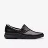 Zapatillas slip-on Lynell para mujer, de piel negra Zapatillas slip-on Lynell para mujer, de piel negra