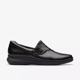 Zapatillas slip-on Lynell para mujer, de piel negra