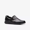 Zapatillas slip-on Lynell para mujer, de piel negra Zapatillas slip-on Lynell para mujer, de piel negra
