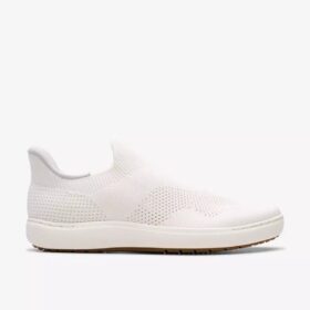 Zapatillas slip-on Nalle Step blancas de punto para mujer