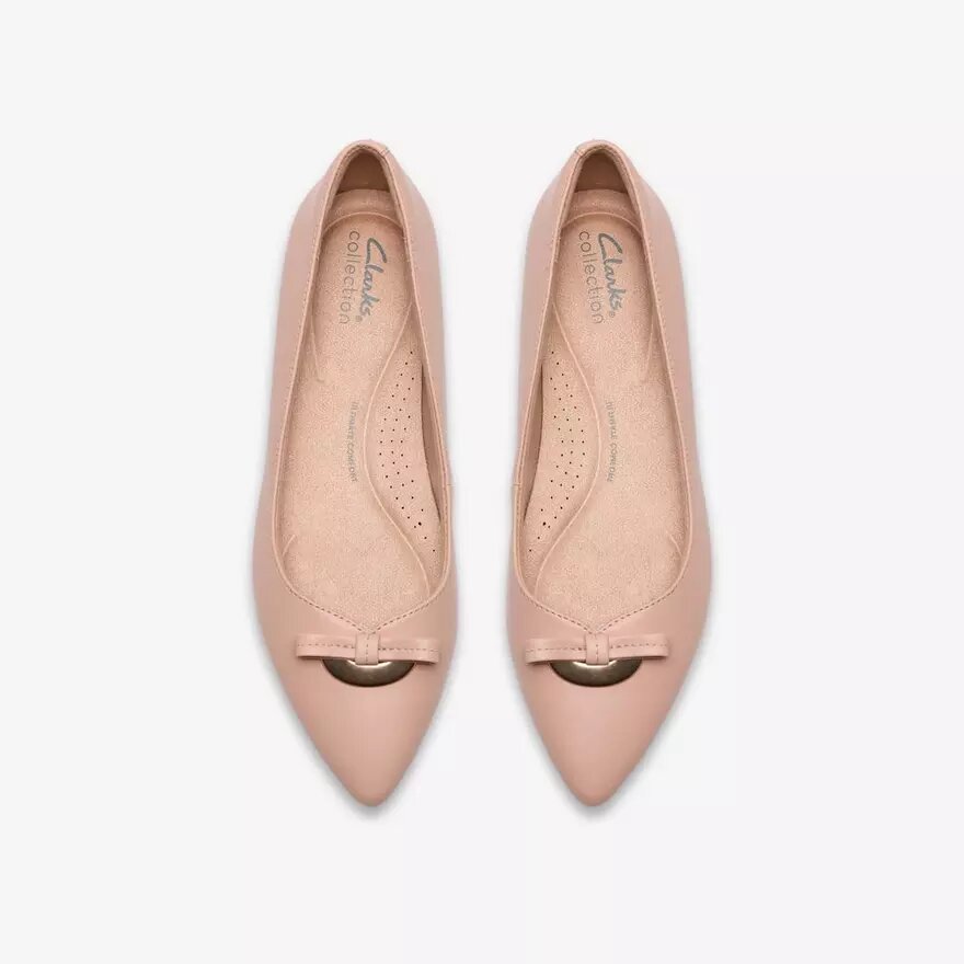 Zapatillas slip-on Natalyn Trim de piel rosa claro para mujer Zapatillas slip-on Natalyn Trim de piel rosa claro para mujer