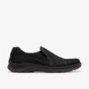 Zapatillas slip-on Orlene para mujer, de cuero negro Zapatillas slip-on Orlene para mujer, de cuero negro