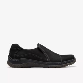 Zapatillas slip-on Orlene para mujer, de cuero negro Zapatillas slip-on Orlene para mujer, de cuero negro