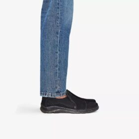Zapatillas slip-on Orlene para mujer, de cuero negro Zapatillas slip-on Orlene para mujer, de cuero negro