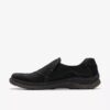 Zapatillas slip-on Orlene para mujer, de cuero negro Zapatillas slip-on Orlene para mujer, de cuero negro