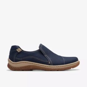 Zapatillas slip-on Orlene para mujer, de nubuck azul marino
