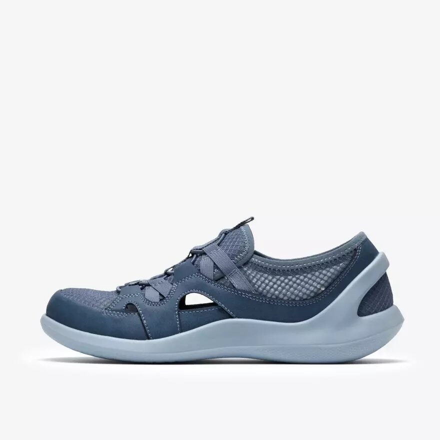 Zapatillas slip-on Solevana Step azul gris para mujer Zapatillas slip-on Solevana Step azul gris para mujer