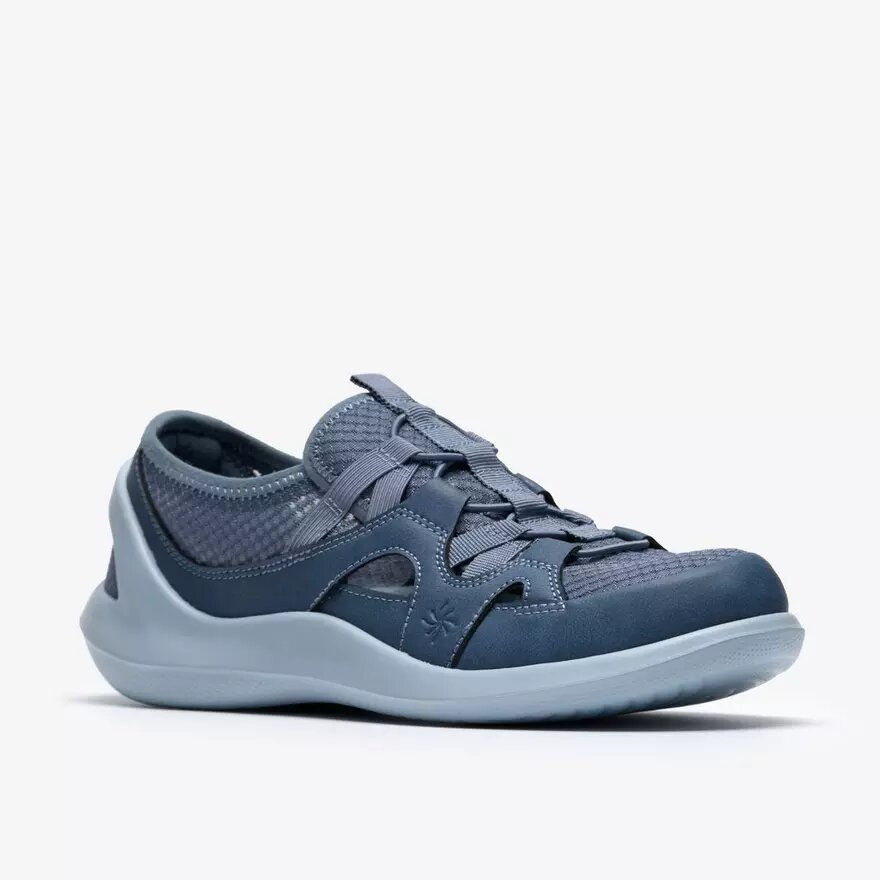 Zapatillas slip-on Solevana Step azul gris para mujer Zapatillas slip-on Solevana Step azul gris para mujer