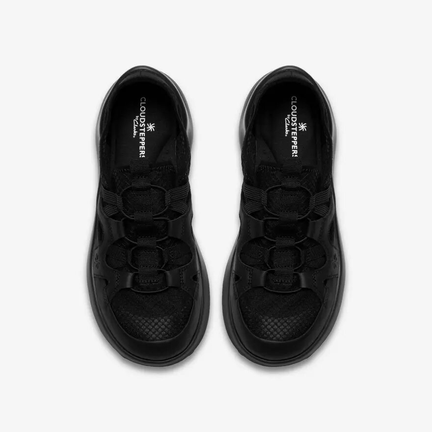 Zapatillas slip-on Solevana Step negras para mujer Zapatillas slip-on Solevana Step negras para mujer