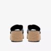 Zapatillas tipo mule Tessiah para mujer con cuñas de cuero negro