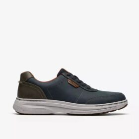 Zapatos de cuero azul marino con cordones Craftwell para hombre