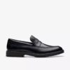 Zapatos de cuero negro Aldwin Step para hombre