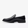 Zapatos de cuero negro Aldwin Step para hombre