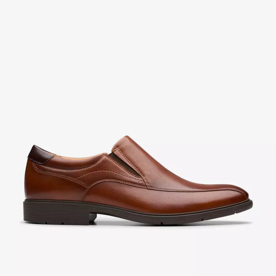 Zapatos de hombre Eldredge Step de piel marrón oscuro Zapatos de hombre Eldredge Step de piel marrón oscuro