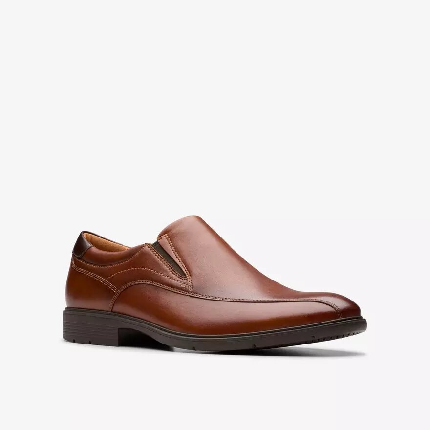 Zapatos de hombre Eldredge Step de piel marrón oscuro Zapatos de hombre Eldredge Step de piel marrón oscuro