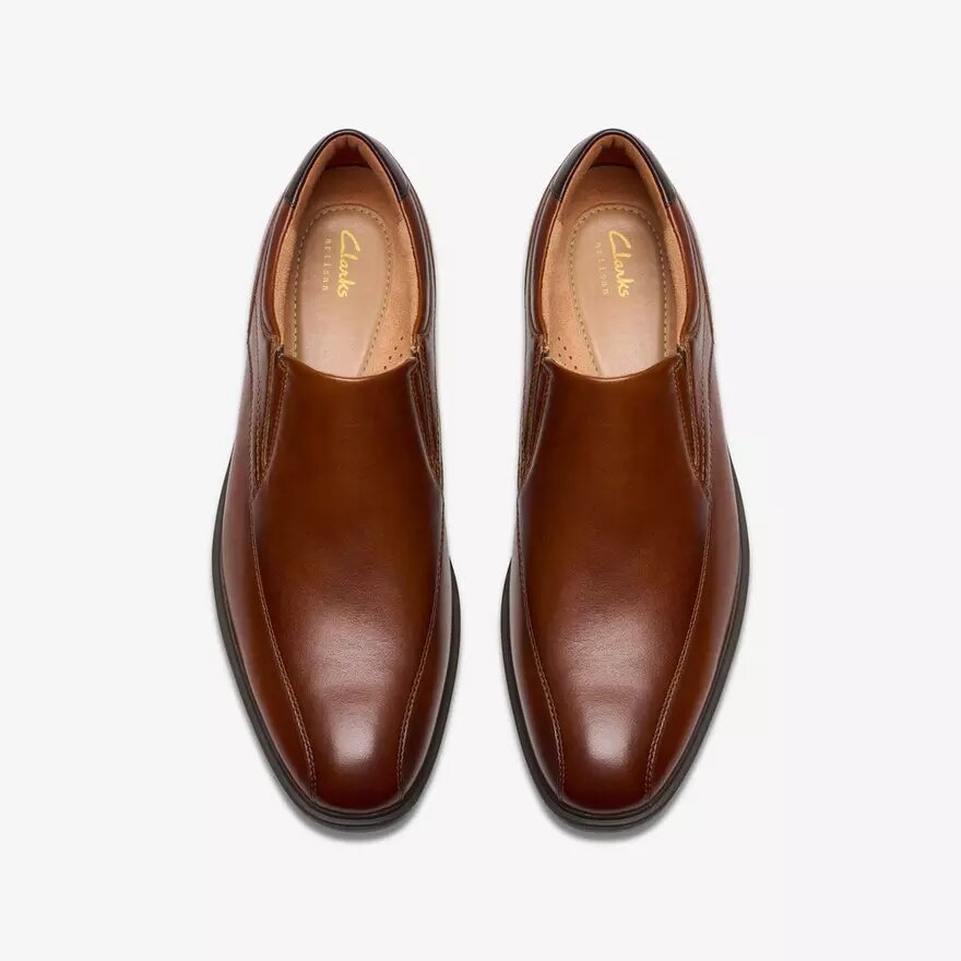 Zapatos de hombre Eldredge Step de piel marrón oscuro Zapatos de hombre Eldredge Step de piel marrón oscuro