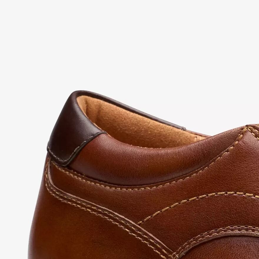 Zapatos de hombre Eldredge Step de piel marrón oscuro Zapatos de hombre Eldredge Step de piel marrón oscuro