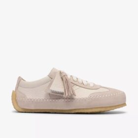 Zapatos de mujer Tor Low de ante blanco roto con cordones