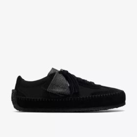 Zapatos de mujer Tor Low de ante negro con cordones