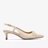 Zapatos de salón con lazo Zarey de piel color crema para mujer Zapatos de salón con lazo Zarey de piel color crema para mujer