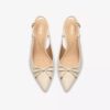 Zapatos de salón con lazo Zarey de piel color crema para mujer Zapatos de salón con lazo Zarey de piel color crema para mujer