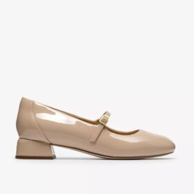 Zapatos de salón Daiss30 Bar para mujer, en charol beige