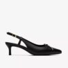 Zapatos de salón de mujer Zarey Bow de piel negra Zapatos de salón de mujer Zarey Bow de piel negra