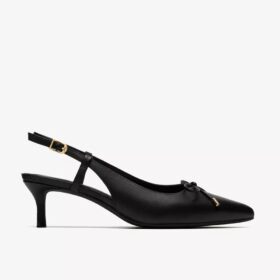 Zapatos de salón de mujer Zarey Bow de piel negra