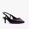 Zapatos de salón de mujer Zarey Bow de piel negra Zapatos de salón de mujer Zarey Bow de piel negra