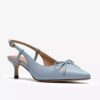 Zapatos de salón de mujer Zarey con lazo, de piel azul claro Zapatos de salón de mujer Zarey con lazo, de piel azul claro