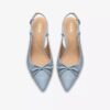 Zapatos de salón de mujer Zarey con lazo, de piel azul claro Zapatos de salón de mujer Zarey con lazo, de piel azul claro