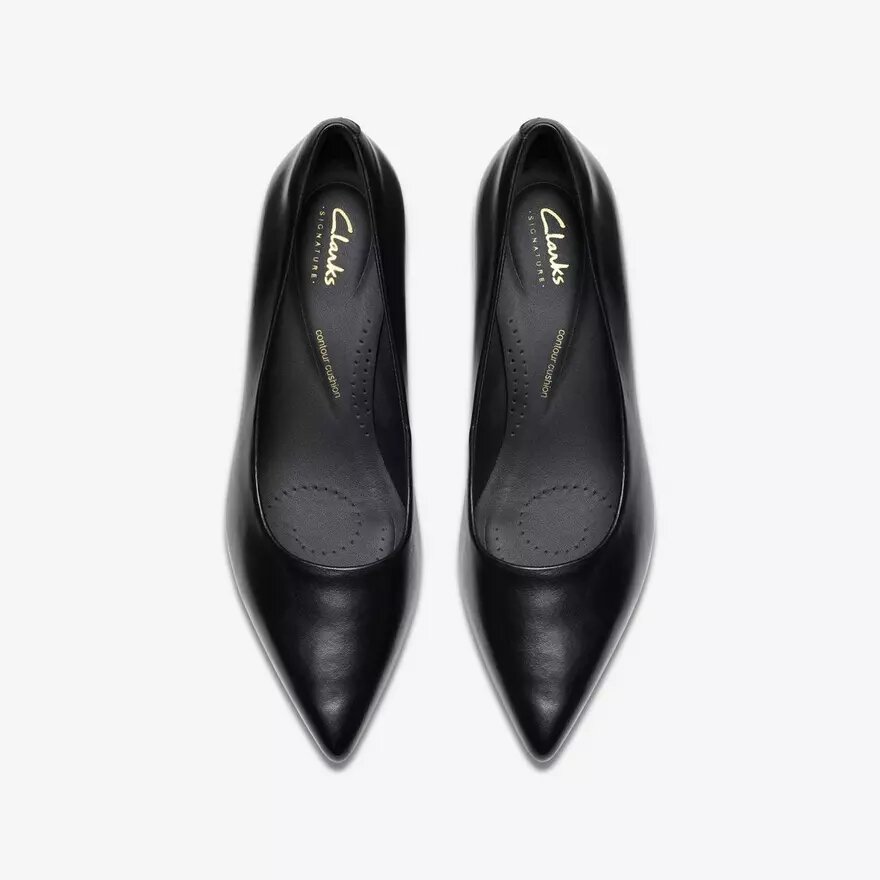 Zapatos de salón de piel negros Zarey Court para mujer, EE. UU. Zapatos de salón de piel negros Zarey Court para mujer, EE. UU.