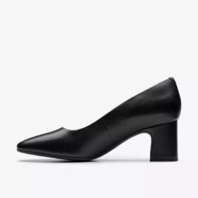 Zapatos de salón Fernie Court de piel negra para mujer, EE. UU.