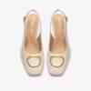 Zapatos de salón Fernie Sling de piel color crema para mujer Zapatos de salón Fernie Sling de piel color crema para mujer