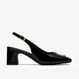 Zapatos de salón Fernie Sling para mujer, de charol negro
