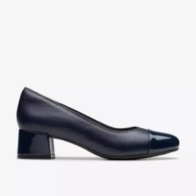 Zapatos de salón Iridessa May de cuero azul marino para mujer