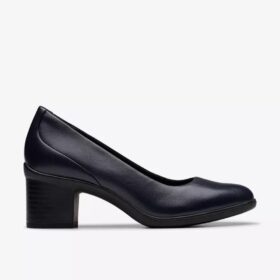 Zapatos de salón Shaya Poppy de cuero azul marino para mujer