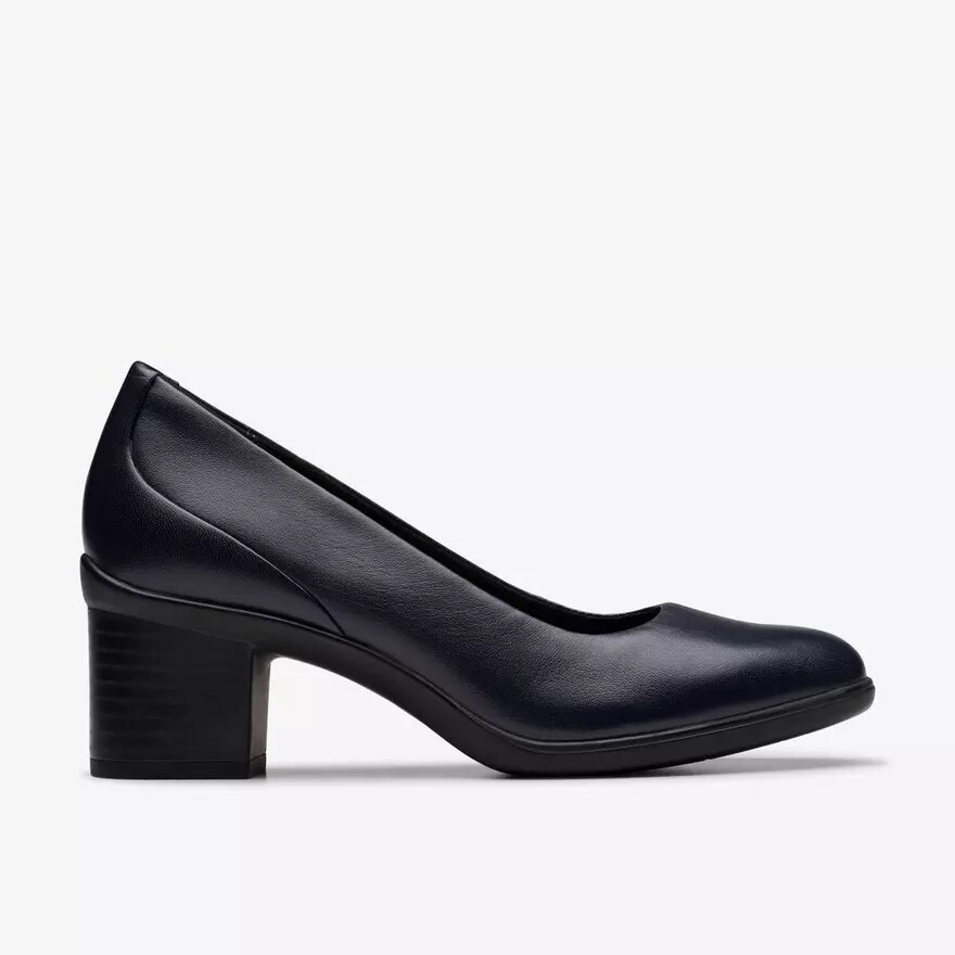 Zapatos de salón Shaya Poppy de cuero azul marino para mujer Zapatos de salón Shaya Poppy de cuero azul marino para mujer