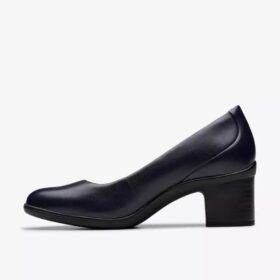Zapatos de salón Shaya Poppy de cuero azul marino para mujer