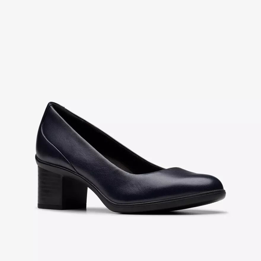 Zapatos de salón Shaya Poppy de cuero azul marino para mujer Zapatos de salón Shaya Poppy de cuero azul marino para mujer