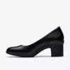 Zapatos de salón Shaya Poppy de cuero negro para mujer Zapatos de salón Shaya Poppy de cuero negro para mujer