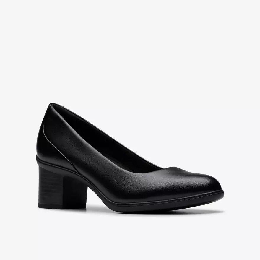 Zapatos de salón Shaya Poppy de cuero negro para mujer Zapatos de salón Shaya Poppy de cuero negro para mujer