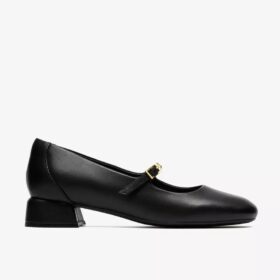Zapatos de tacón Daiss30 Bar de piel negra para mujer