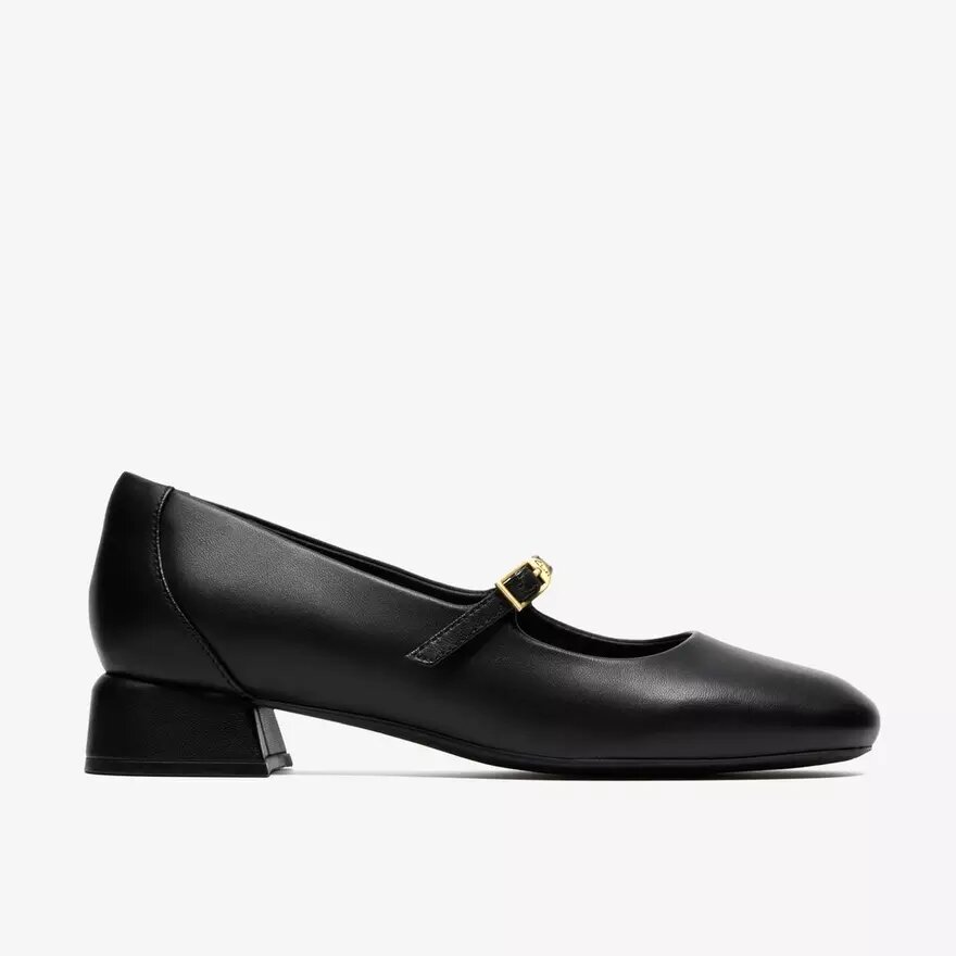 Zapatos de tacón Daiss30 Bar de piel negra para mujer Zapatos de tacón Daiss30 Bar de piel negra para mujer