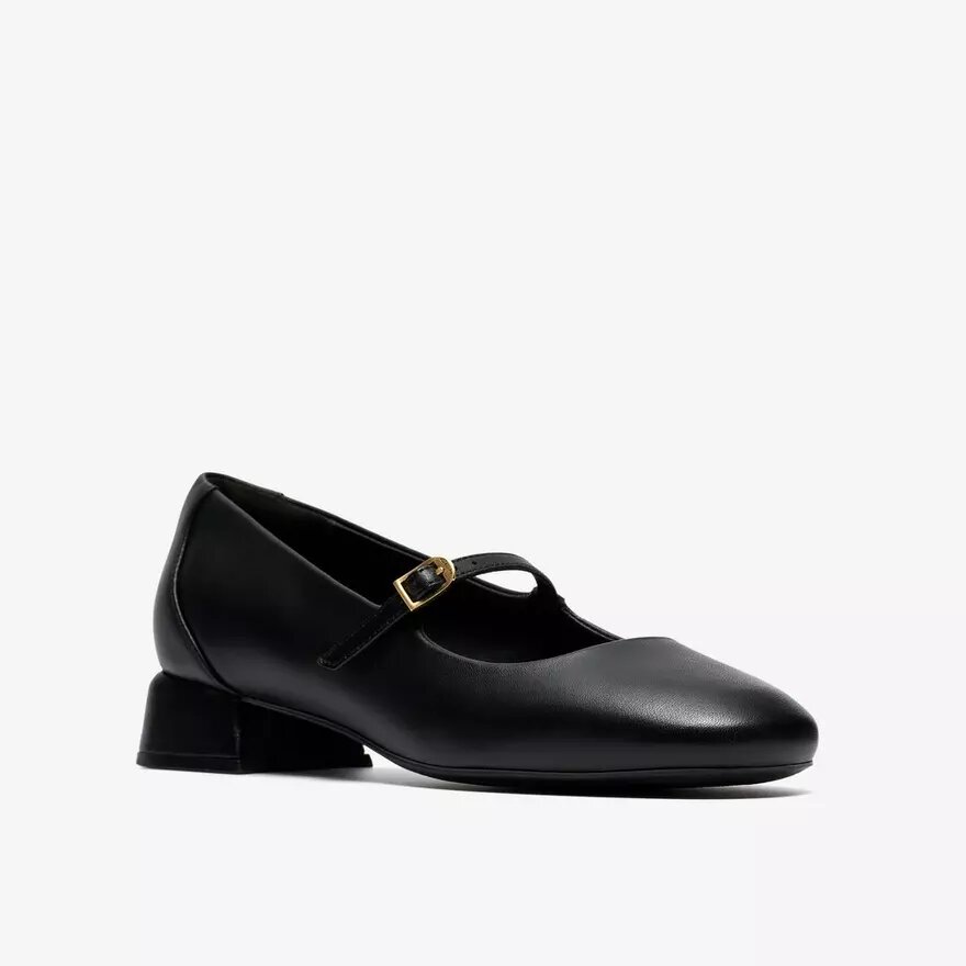 Zapatos de tacón Daiss30 Bar de piel negra para mujer Zapatos de tacón Daiss30 Bar de piel negra para mujer