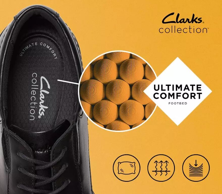Zapatos de vestir Dresslite Ace de cuero negro para hombre | Clark’s Zapatos de vestir Dresslite Ace de cuero negro para hombre | Clark’s
