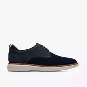 Zapatos Derby Brantin Plain de punto azul marino para hombre