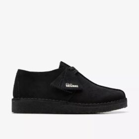Zapatos Desert Trek de ante negro para mujer