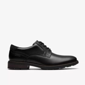 Zapatos lisos negros de piel lisa Emmet para hombre